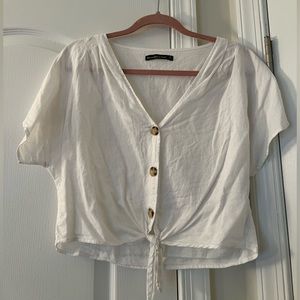 Abercrombie & Fitch linen tie top
